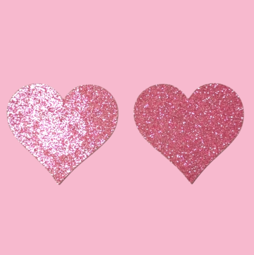 PINK HEART NIPPLE PASTIES - Picture 1 of 3